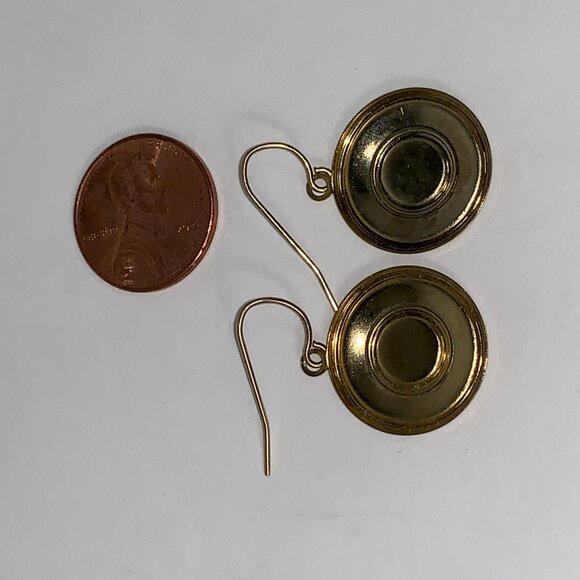 1/20 14Kt Gold Dangle Earrings - Picture 15 of 16